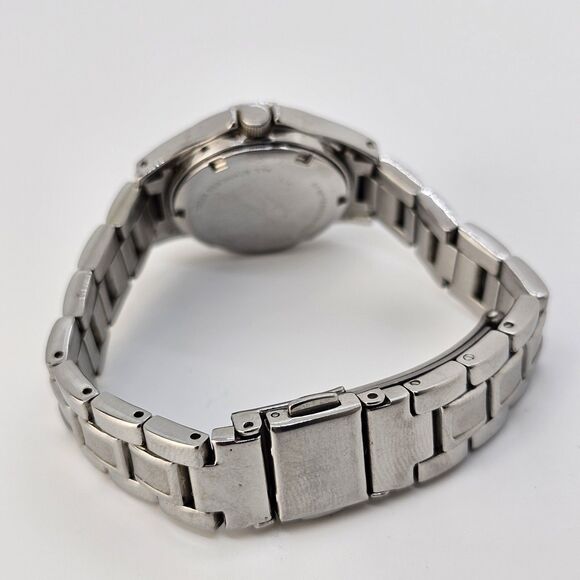 Folio Women's Watch 26MM Gray Tone Case Bracelet Crystal Bezel 5.75" New Battery - Picture 9 of 13
